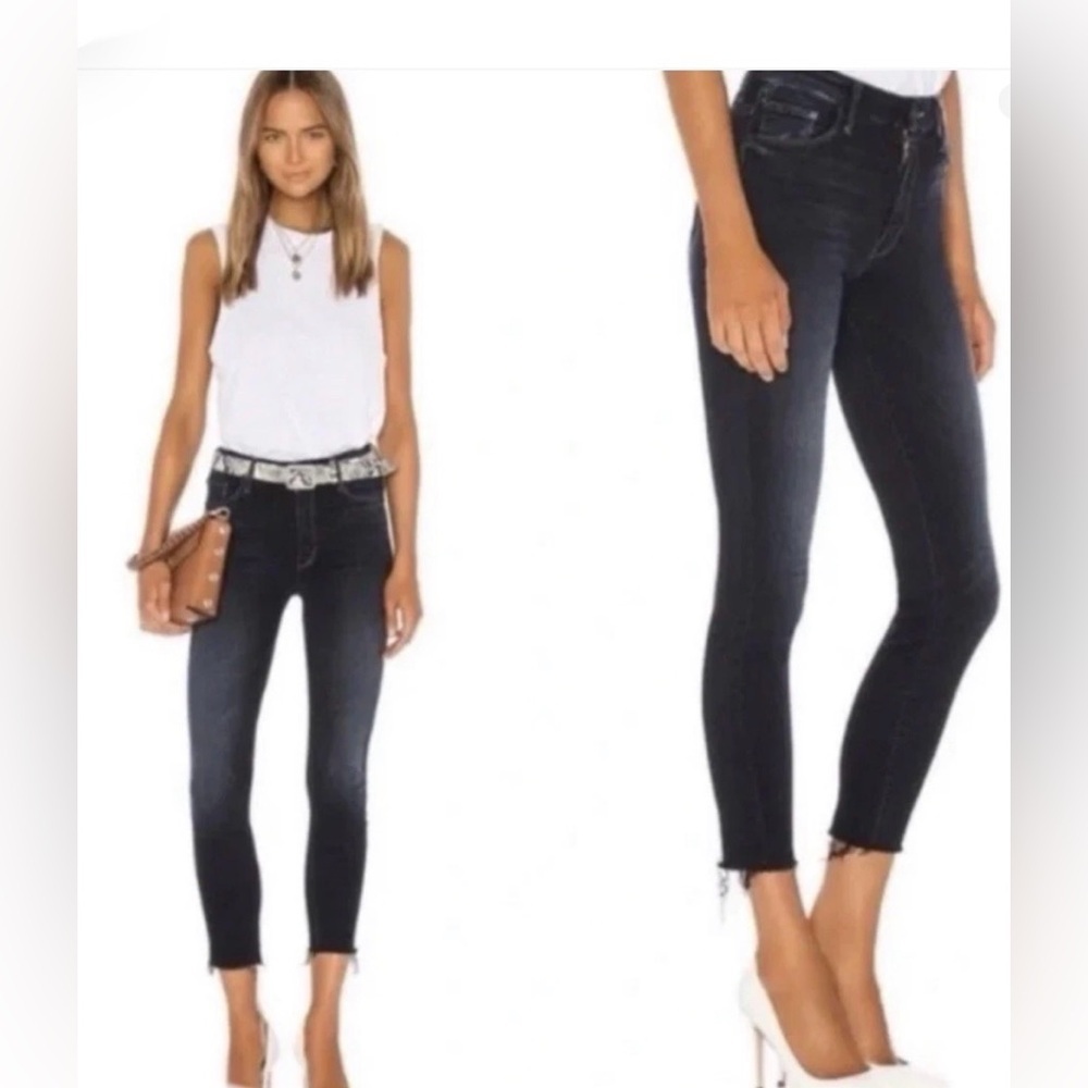 MOTHER The Stunner Zip Two Step Fray Jeans Size 27